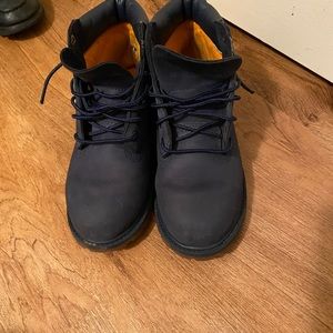 Timberlands size 3 navy blue boys